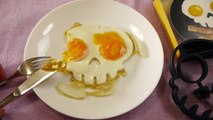 スカル目玉焼き Skull Fried Eggs Bacon ハロウィーン Halloween ハロウィン