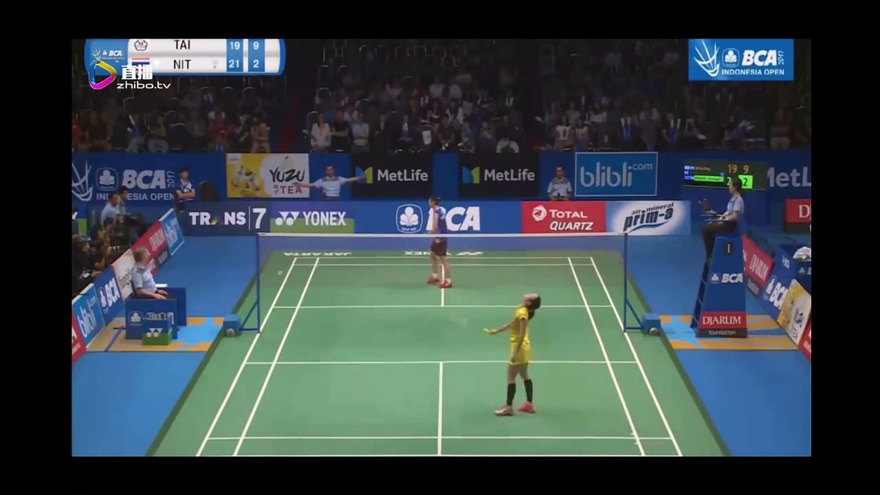 Unblocked Tai Tzu Ying vs Nitchaon Jindapol Indonesian Open 不被限制 QF 戴資穎 v 金達蓬 印度尼西亚羽毛球公开赛