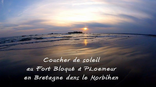 Coucher de soleil au Fort Bloqué à PLoemeur en Bretagne dans le Morbihan