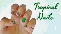 Tropical Themed Nail Art Design