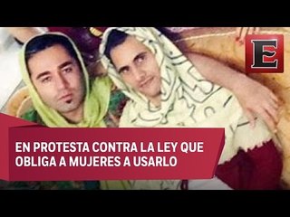 Los hombres iraníes se ponen el hijab