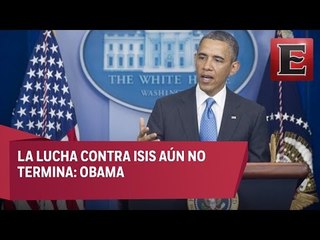 Continuará combate contra ISIS: Obama