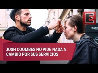 Peluquero da cortes gratis a los sin techo de Londres