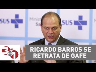 Download Video: Ministro da Saúde Ricardo Barros se retrata de gafe com médicos