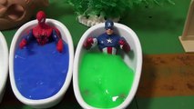 Baño dulces hombre araña tiempo juguetes juguetes de Superman Spiderman tina 스파이더 맨 캔디 목욕 놀이
