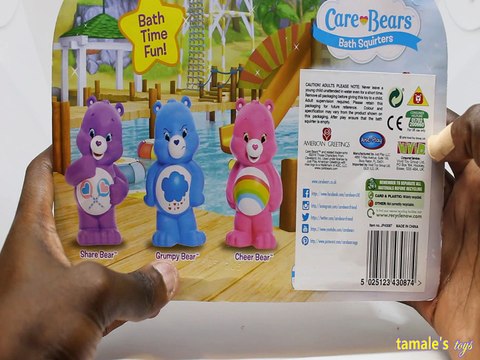 CARE BEARS BATH SQUIRTERS BATH TIME FUN UNBOXING CHEER BEAR GRUMPY BEAR SHARE BEAR Toys BABY Videos