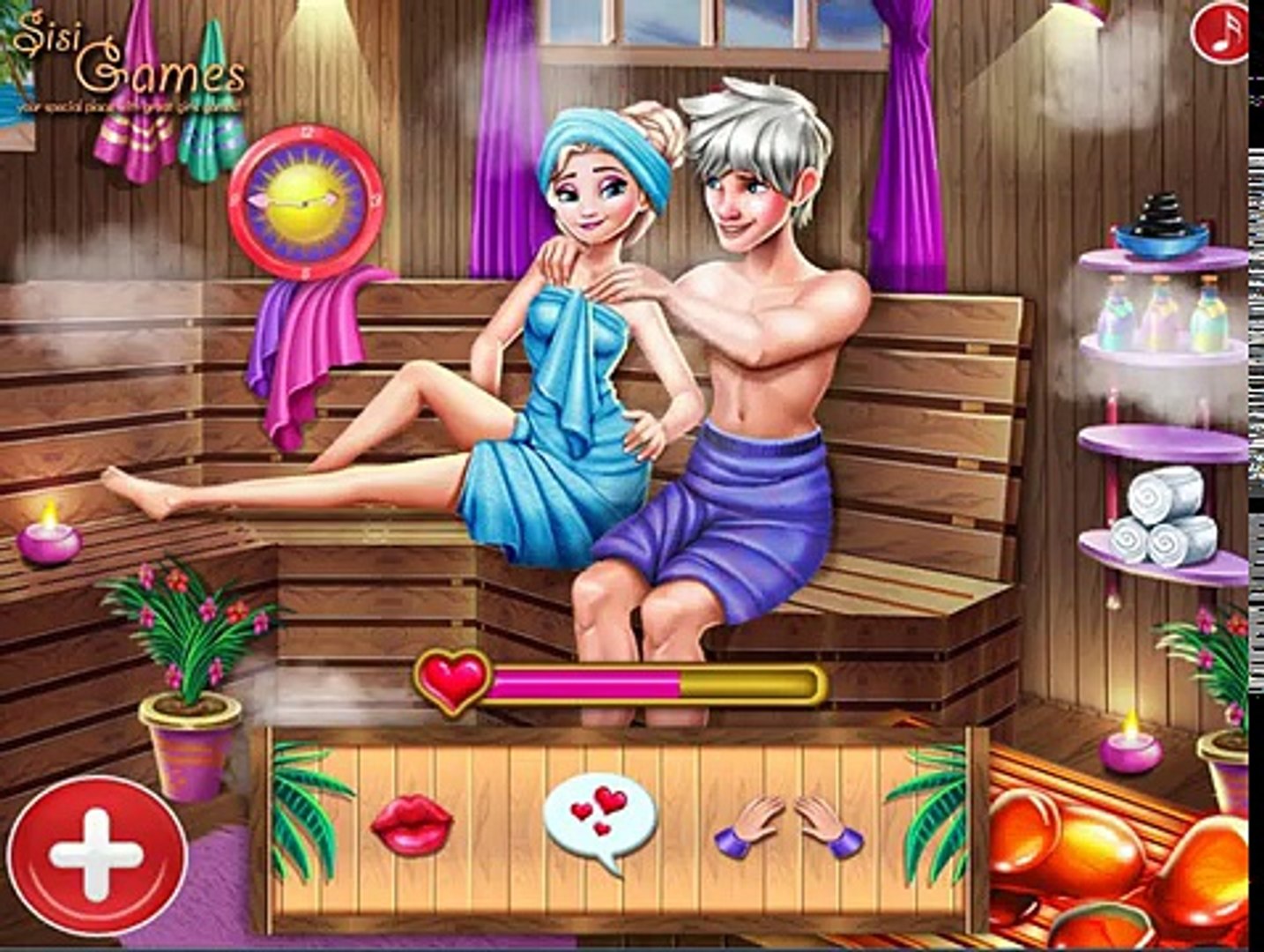 Juegos de Princesas Disney Elsa y Rapunzel sauna amor - Juegos de Disney ES  - Dailymotion Video