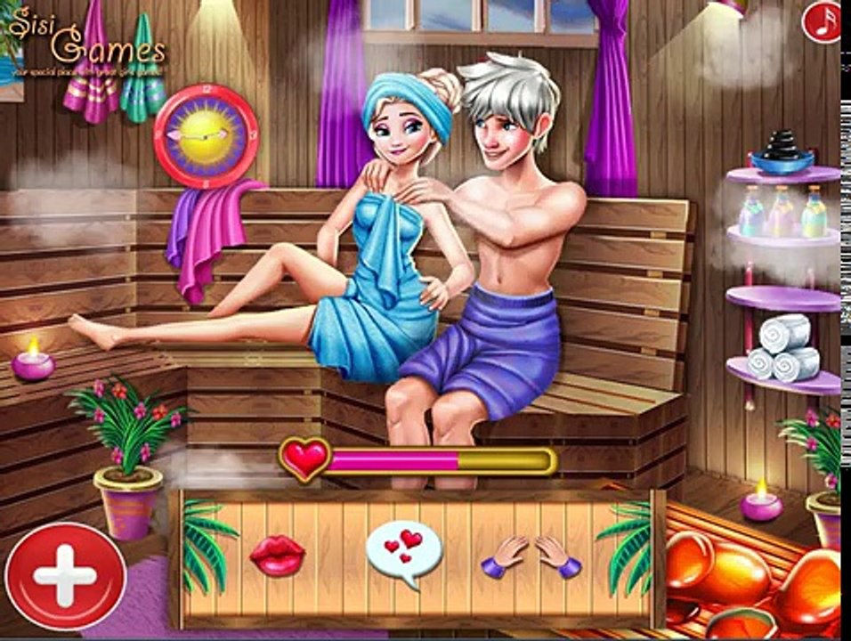 Juegos de Princesas Disney Elsa y Rapunzel sauna amor - Juegos de Disney ES