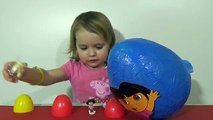 Mi huevo gigante sorpresa Dora la enorme huevo Explorer con una sorpresa abierta juguetes dora