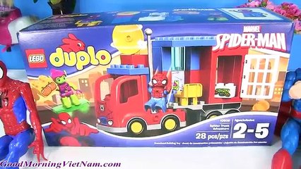 Aventure faire gelé homme Araign? e frappé Lego camion jouet construction Duplo elsa araignée citrouille