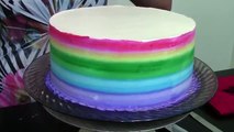 Un et un à un un à par par gâteau décoration Comment faire faire pétale arc en ciel à Il Buttercream cakesstepbystep