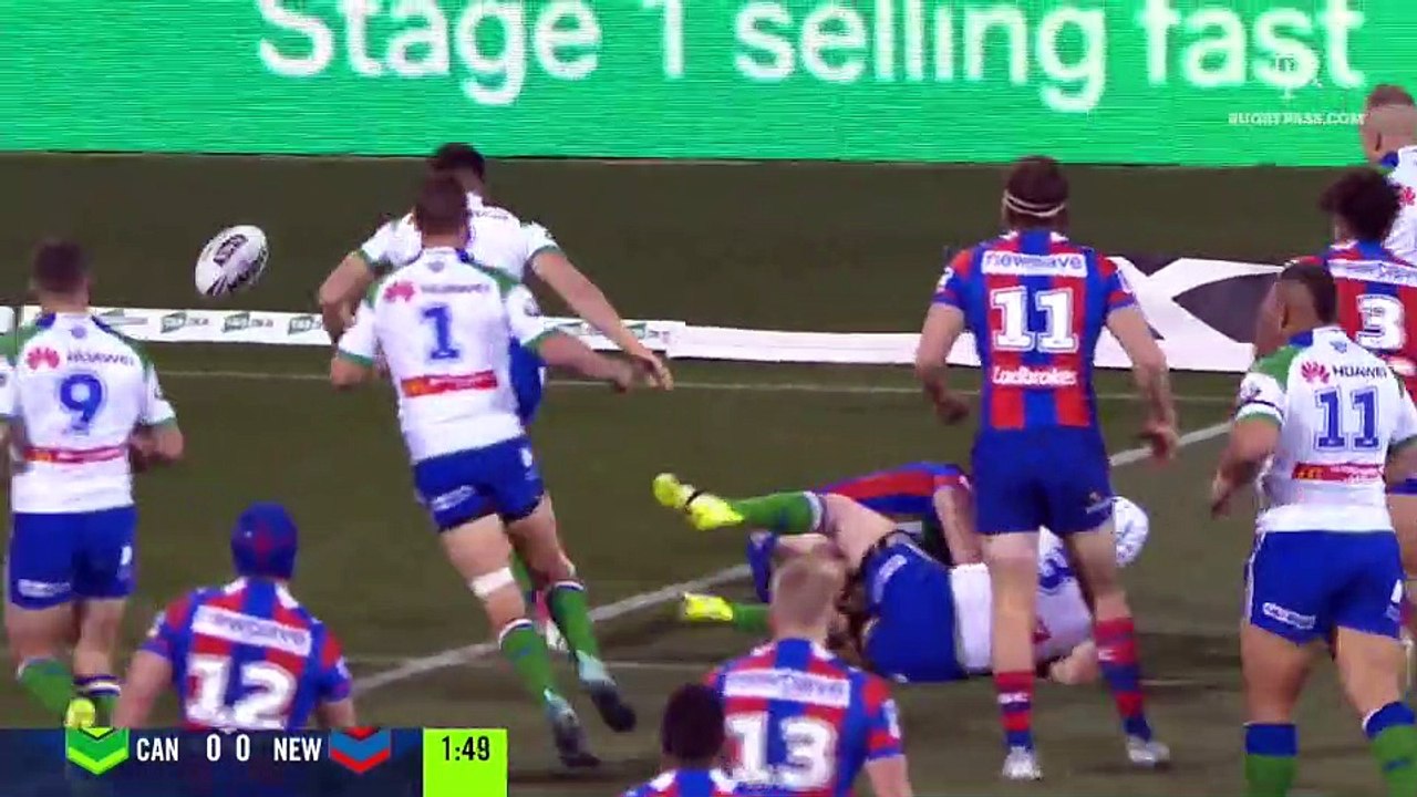 Raiders v Knights - 1st Half - NRL 2017 - RD 25