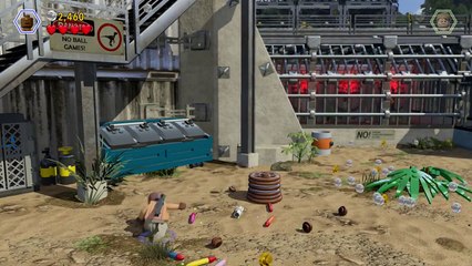 Arène jurassique partie recherche procédure pas à pas monde Lego raptor gameplay 2