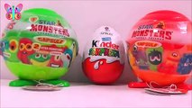 2 surprise capsules star monsters toys and kinder surprise eggs kung fu panda 2016 toy sup