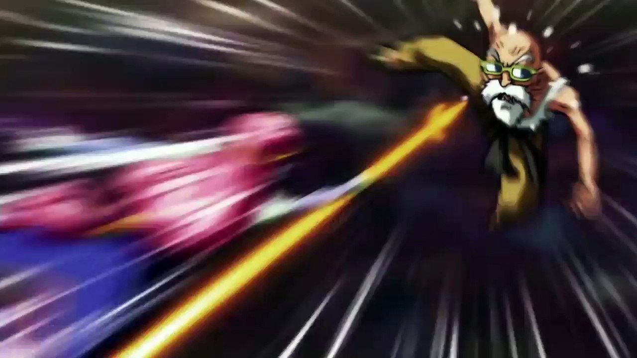 El MAESTRO ROSHI vs Kawei ( universo 4 ) Dragón ball súper cap. 105