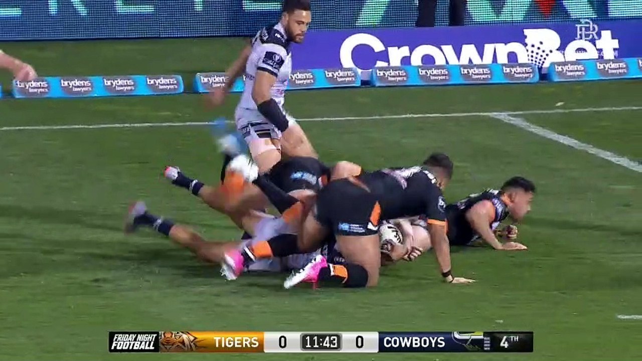 Tigers v Cowboys - 1st Half - NRL 2017 - RD 25