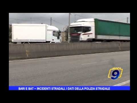 Bari e BAT | Incidenti stradali, i dati della polizia stradale