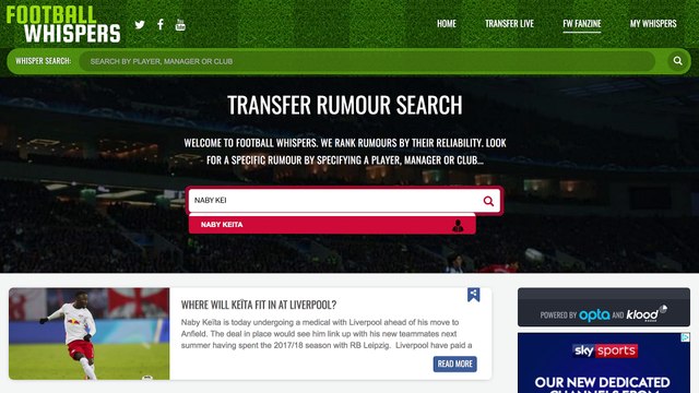 FW Exclusive on Naby Keita | Liverpool | FWTV