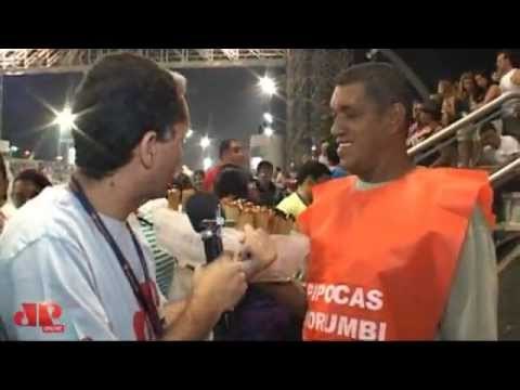 Repórter da Jovem Pan apavora no Sambódromo do Anhembi