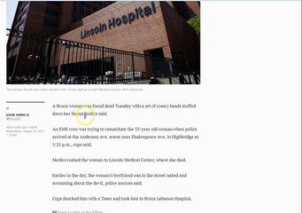 33 Yr Old Woman With Rosary Beads Stuffed in Throat Dies!