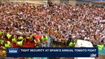 i24NEWS DESK | Tight security at Spain's annual tomato fight | Wednesday, August 30th 2017