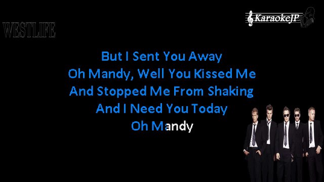 Westlife - Mandy (Karaoke)