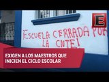 Padres de familia en Chiapas intentan abrir escuelas cerradas por la CNTE