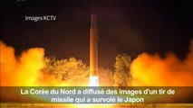 Corée du Nord: images du tir de missile du 29 août