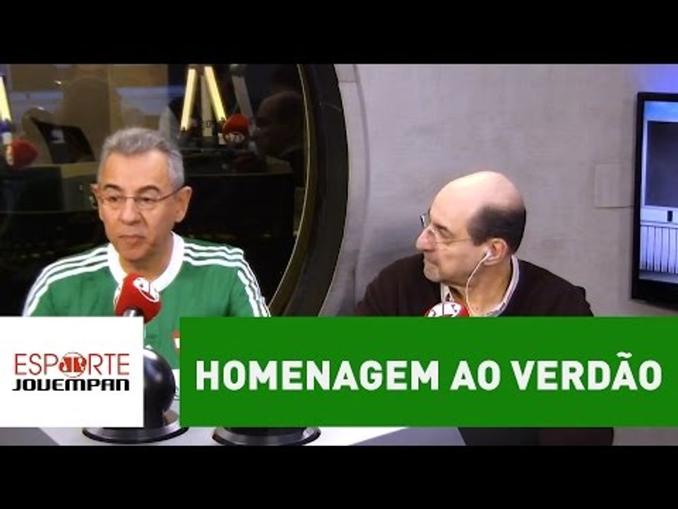 Flávio Prado usa camisa do Palmeiras para homen...
