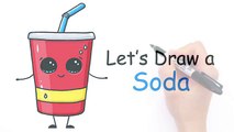 Kawaii Food - How to Draw Kawaii EASY - Soda pop drink