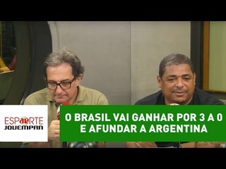 Vampeta: "o Brasil vai ganhar por 3 a 0 e afundar a Argentina"