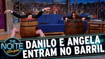 Danilo e Angela Dippe fazem contorcionismo no barril
