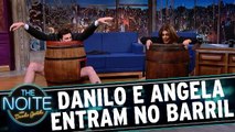 Danilo e Angela Dippe fazem contorcionismo no barril