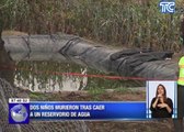 Dos niños murieron tras caer a un reservorio de agua