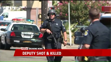 Скачать видео: Deputy Killed, Two California High Patrol Officers Shot, At Least Three Suspects in Custody