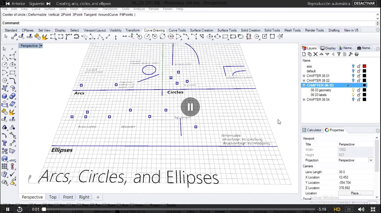 Arcos, Círculos y Elipses