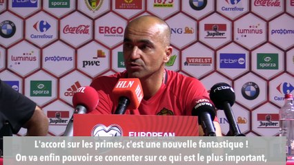 Roberto Martinez à propos des primes: "C'est une situation que je n'avais jamais vue auparavant"