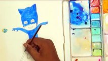 Learn Colors PJ MASKS Disney Jr. Owlette, Catboy, Gekko, Romeo Playdoh Toy Surprises / TUY