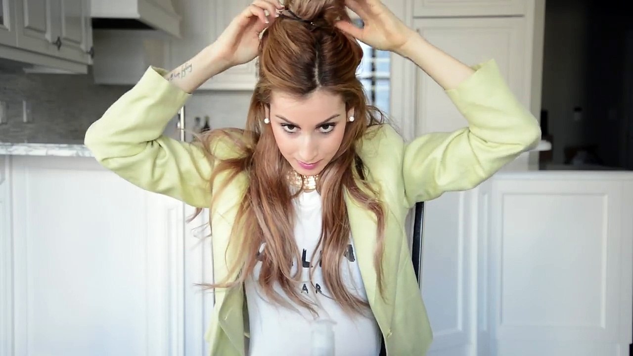 Tressé pour cheveux coiffure bal de promo tutoriel mariage Updo moyen / long ❤