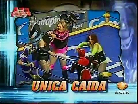 AAA-Sin Limite 2009.07.17 Irapuato 01 Atomic Boy, El Gato Eveready & Pimpinela Escarlata vs. Pasion Crystal, Polvo de Estrellas & Yuriko