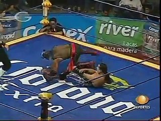AAA-Sin Limite  2009.07.17  Irapuato  03 Cuervo, El Zorro & Escoria vs. La Yakuza