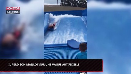 Il perd son maillot dans une vague artificielle et se retrouve nu devant tout le monde (Vidéo)