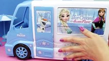 FOOD Truck ! ELSA & ANNA toddlers & Barbie - KETCHUP everywhere - Hotdogs Burgers Pizza Sa