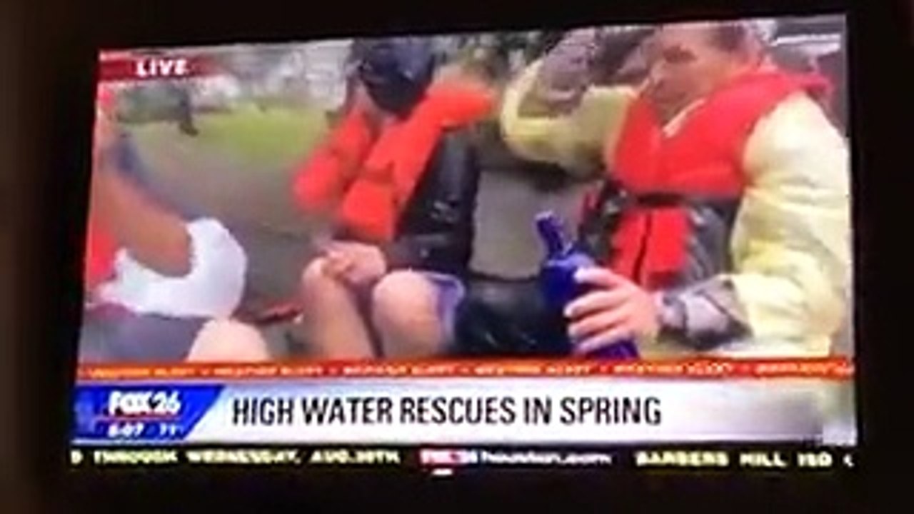 Hurricane Harvey Survivors Share Vodka On Live TV