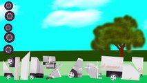 Coches divertidos de aprendizaje camión azul Formas colores rompecabezas educativo de dibujos animados para colorear