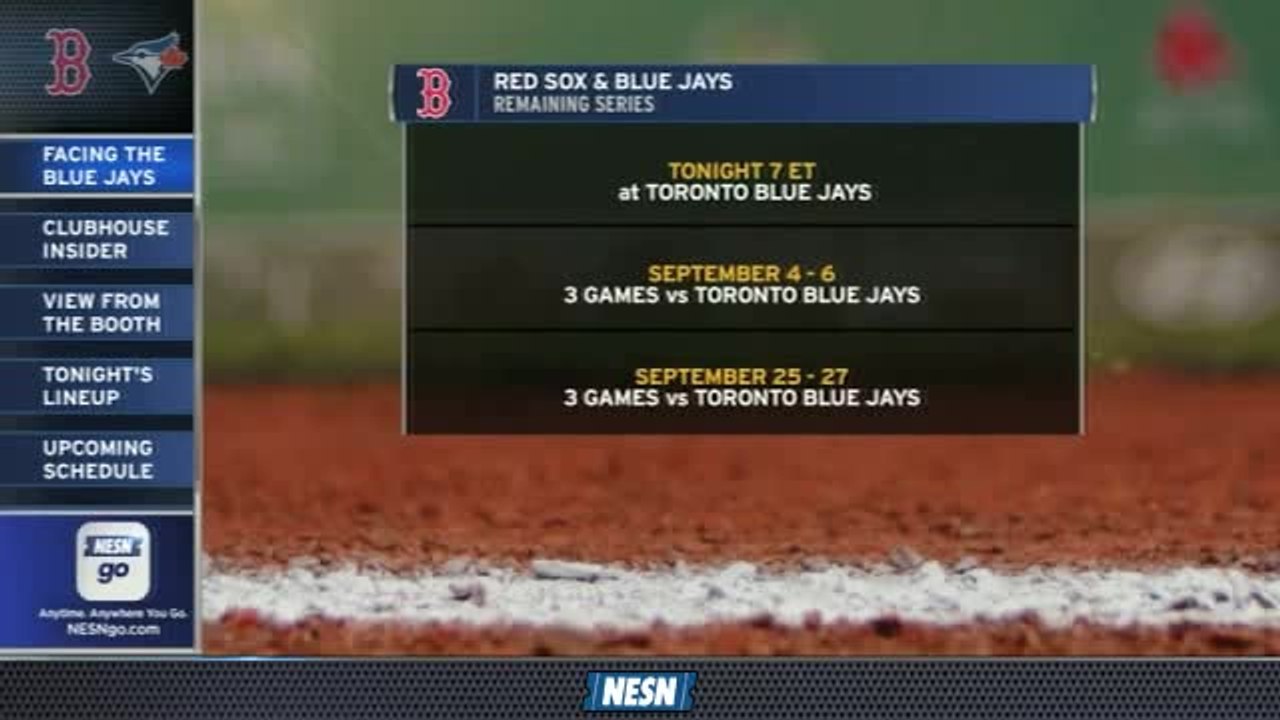 Red Sox Gameday Live: Red Sox's Remaining Schedule Vs. Blue Jays