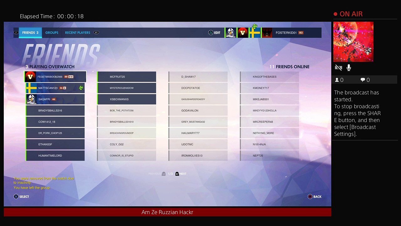 fosterkid01's Live PS4 Broadcast