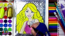 Y para colorear para resplandecer cabello Niños Aprender página para Color color barbie 2017