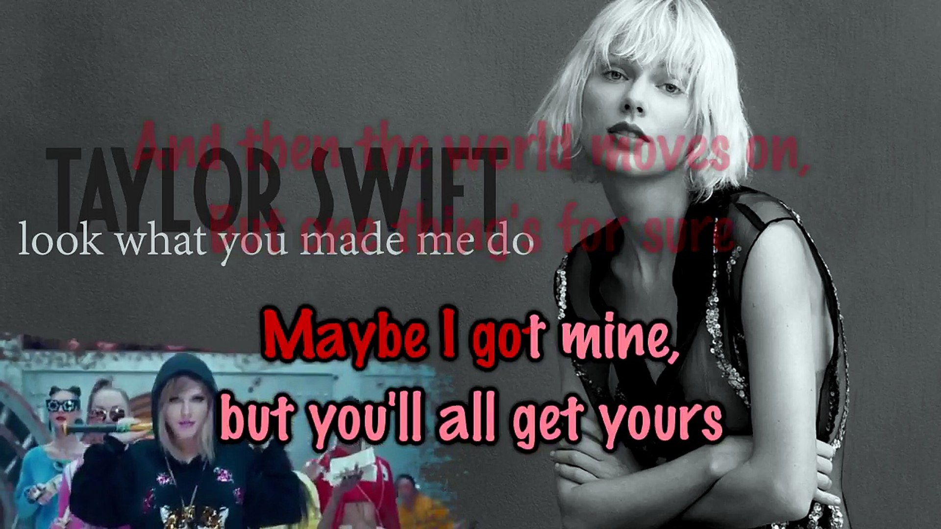 Taylor Swift - Look what you made me do KARAOKE / INSTRUMENTAL - Vidéo  Dailymotion