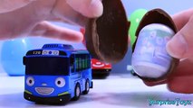 Autobuses coches huevos huevos huevos Niños relámpago hombre araña sorpresa rueda Mcqueen tayo disney